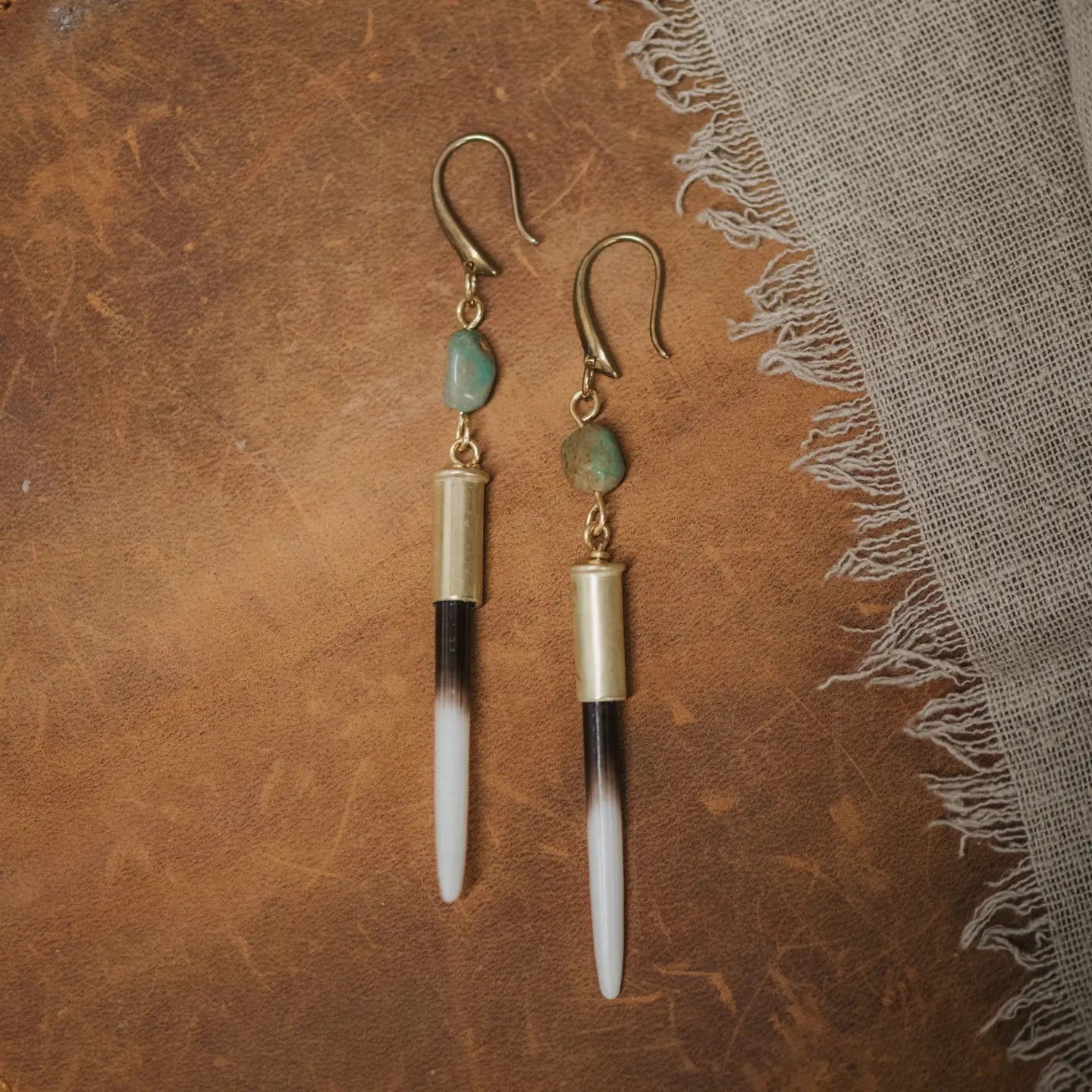 Quill Earrings With Turquoise