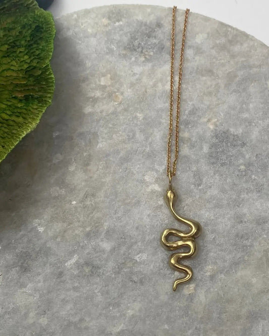 Brass Snake Necklace
