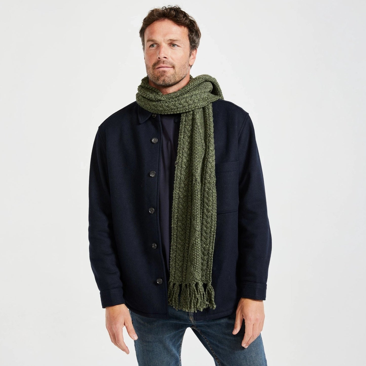 Kinard Aran Scarf - Green