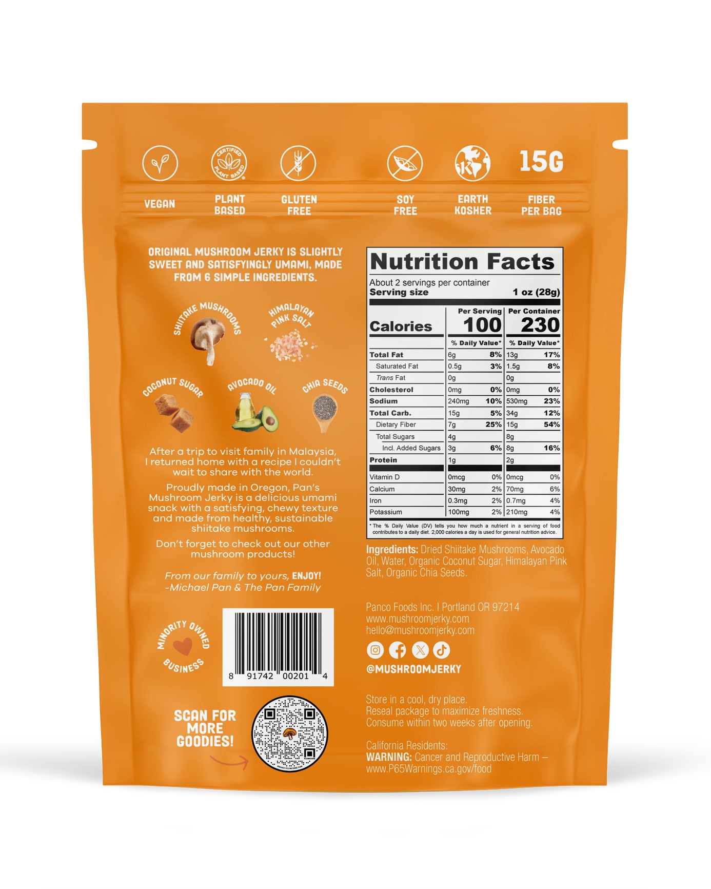 Pan's Mushroom Jerky