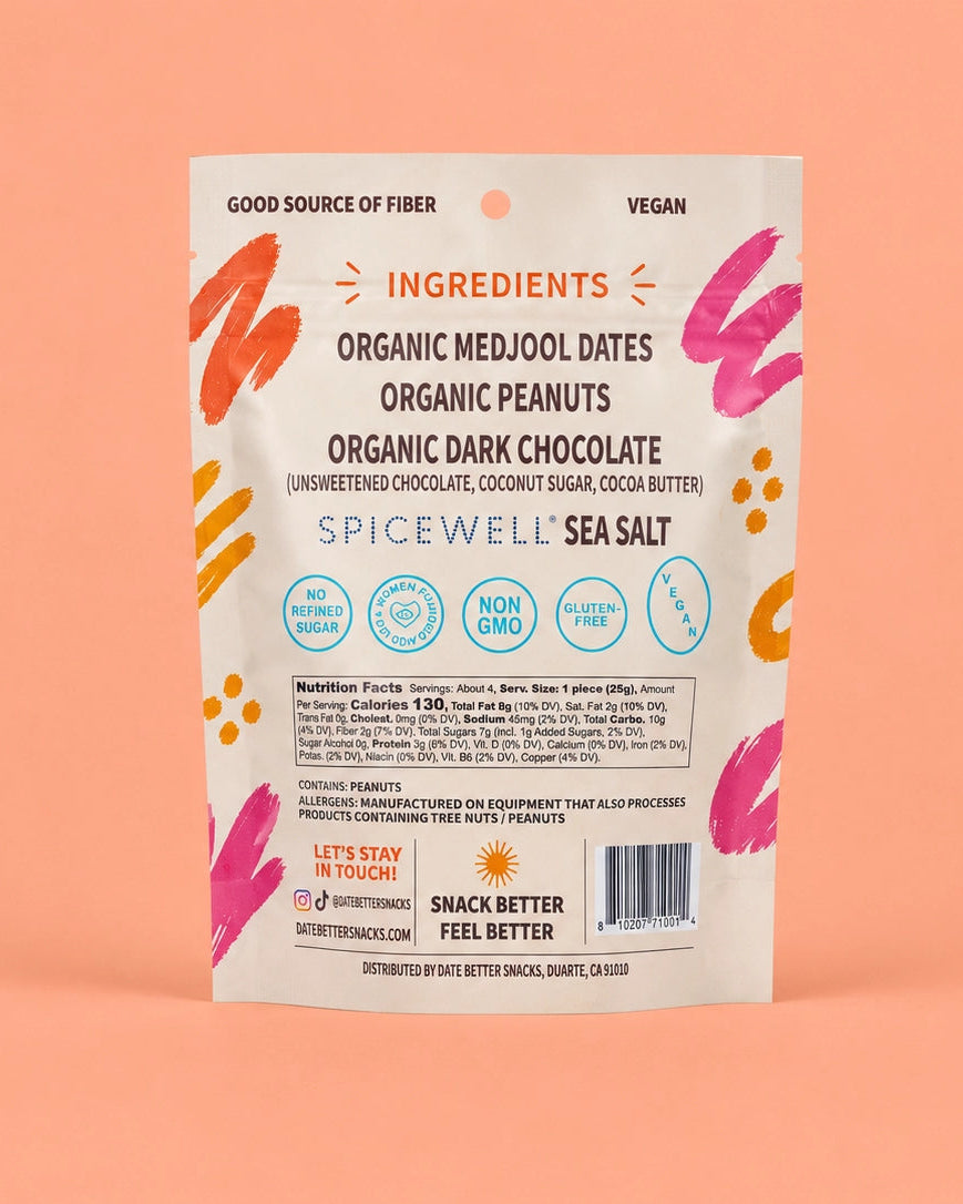 Date Better Dark Chocolate Peanut Butter Date Bark