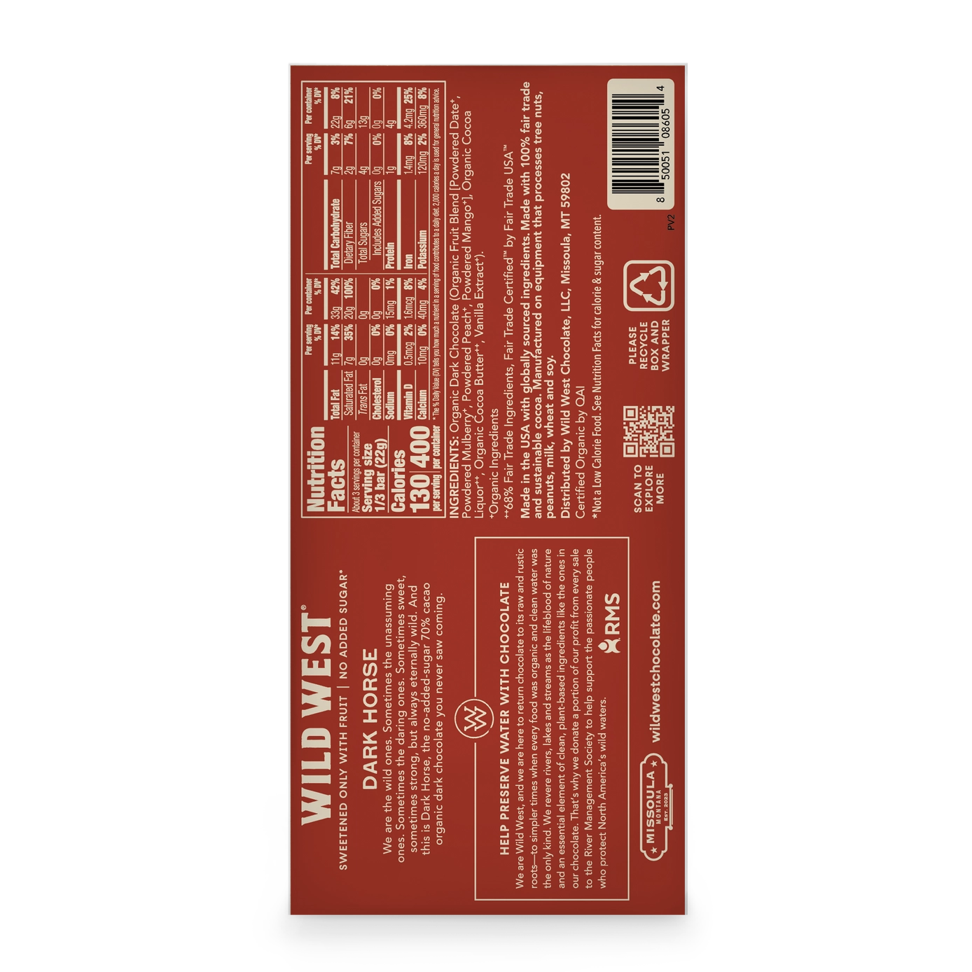 Wild West Chocolate Bar