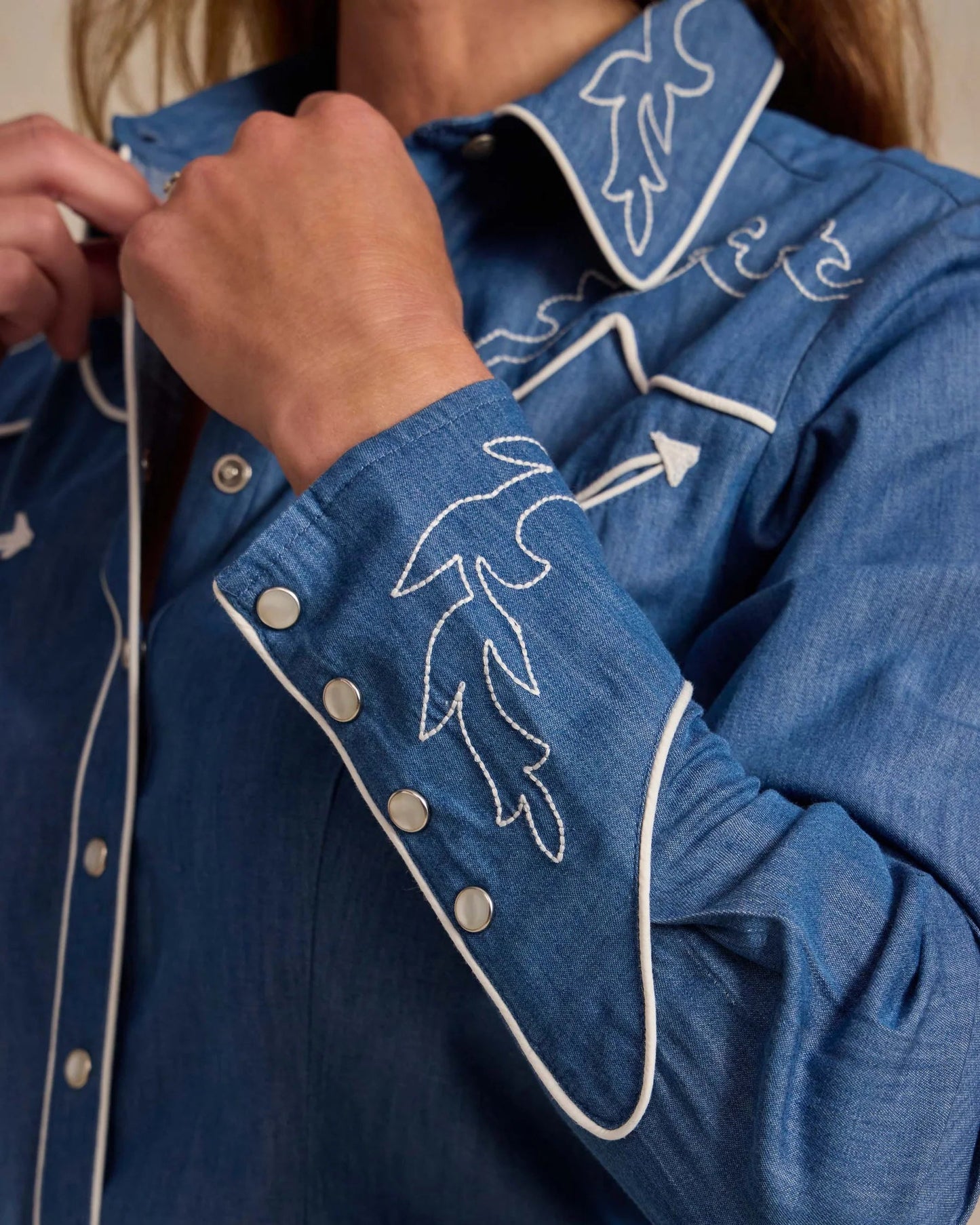 Dale Embroidered Pearl Snap Shirt