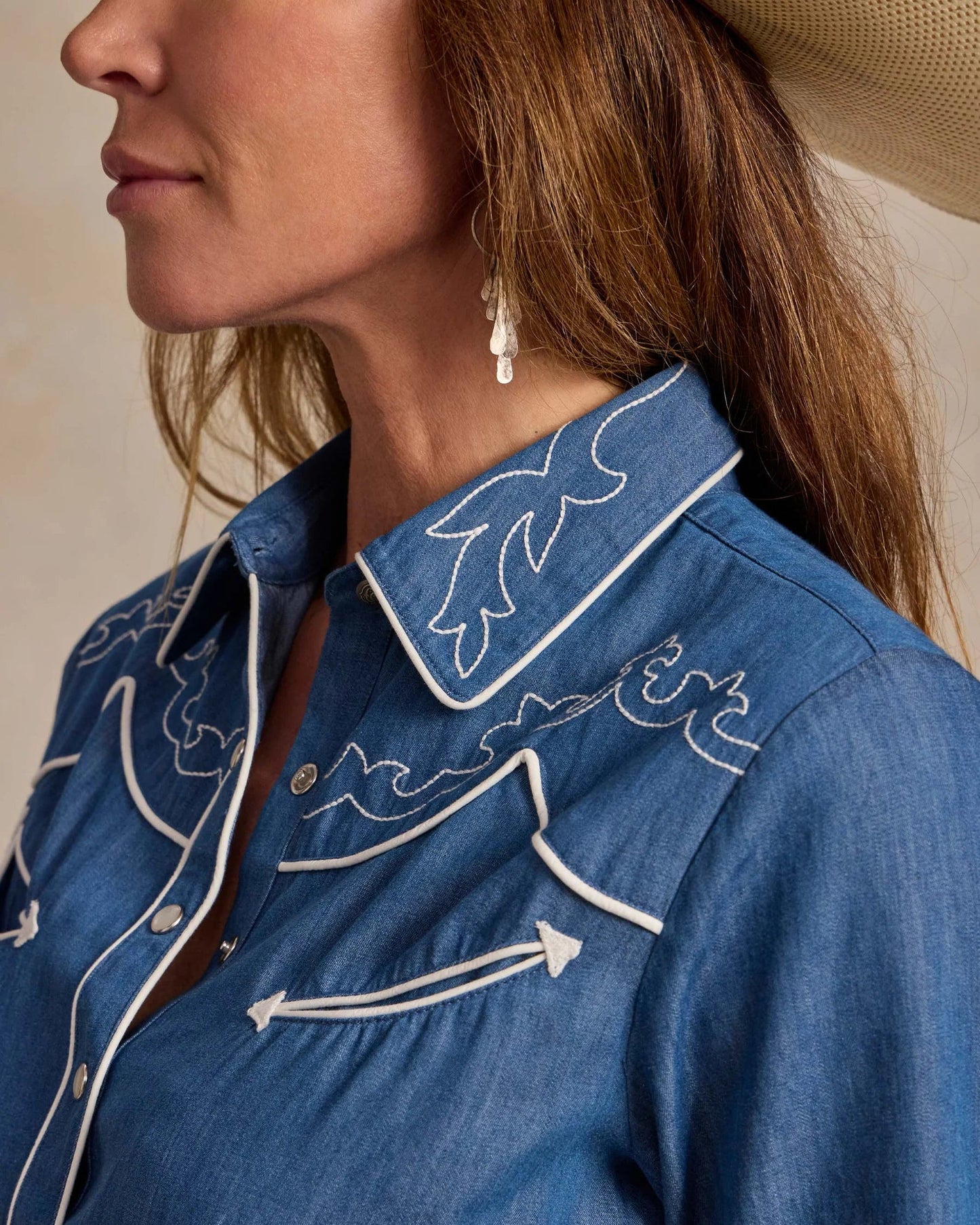 Dale Embroidered Pearl Snap Shirt