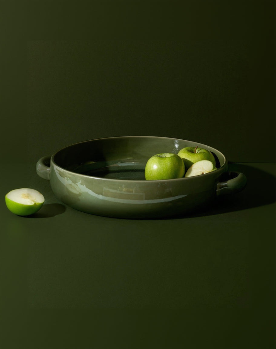 Stoneware Serving Plate with Handles