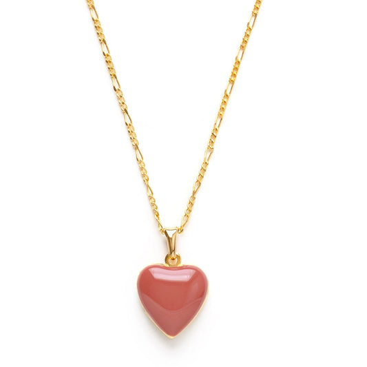 Small Heart Enamel Locket - Canyon