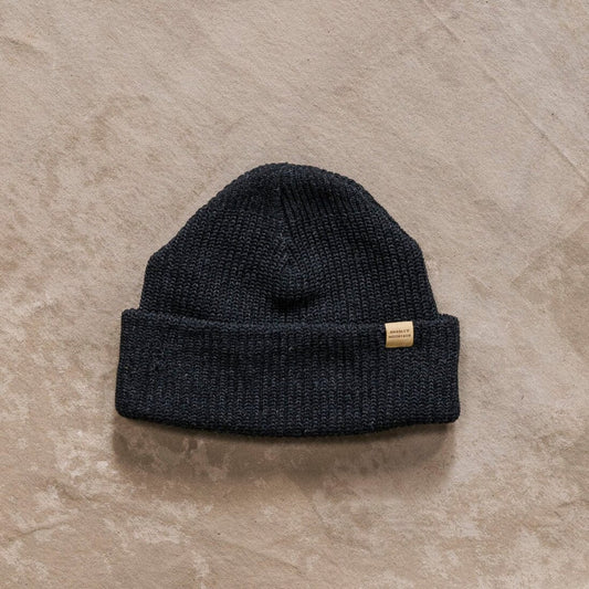 Upcycled Wool Watch Cap - Obsidian
