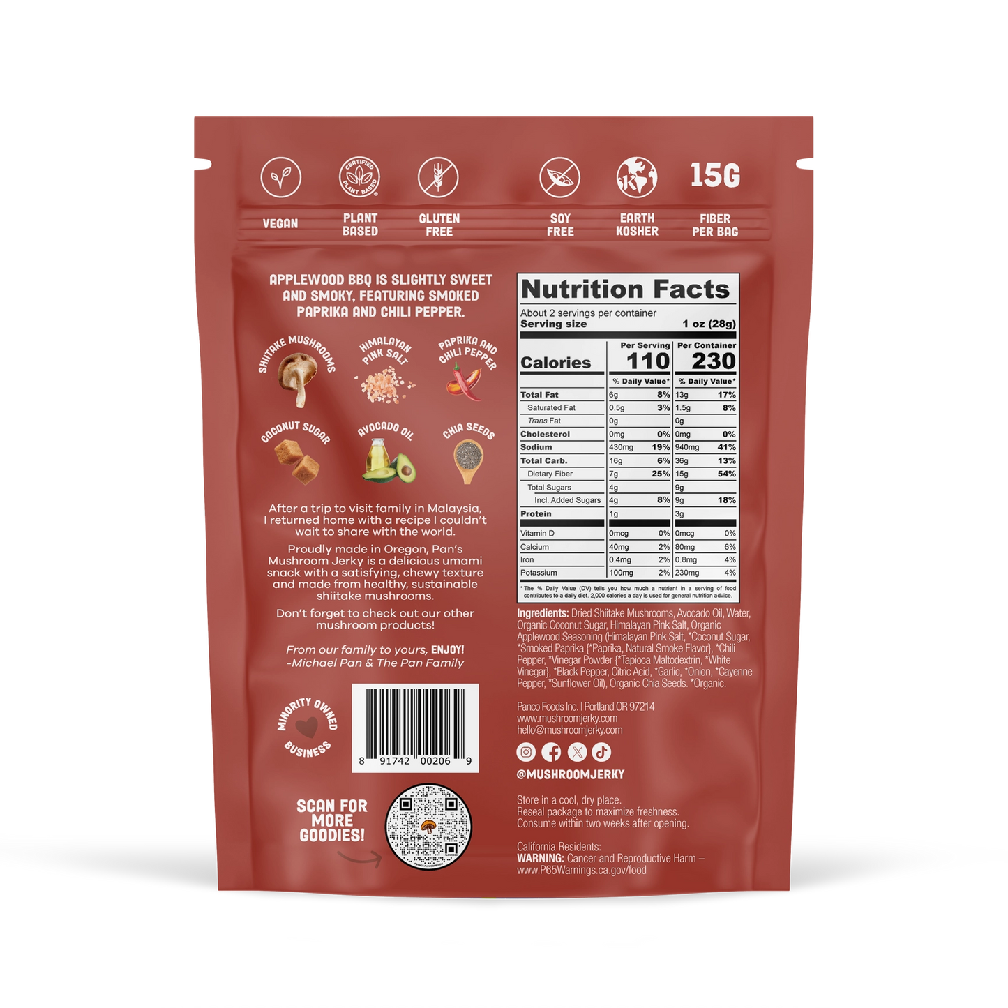 Pan's Mushroom Jerky