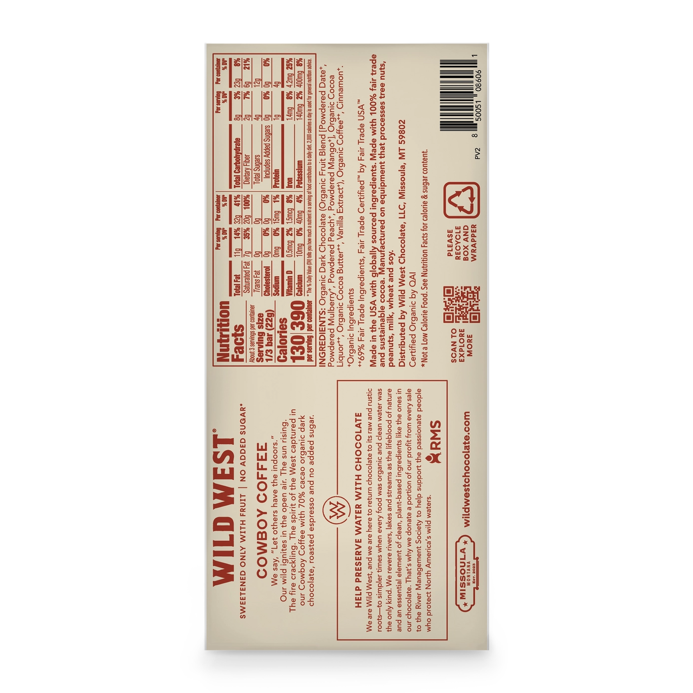 Wild West Chocolate Bar