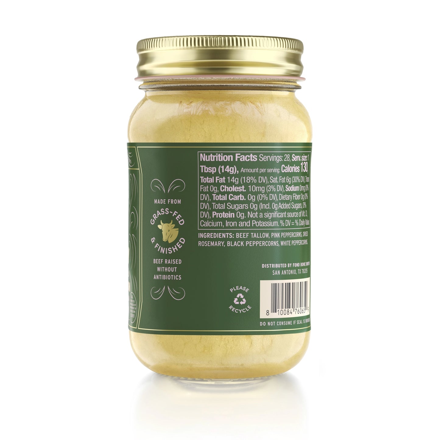 Regenerative Beef Tallow - Rosemary & Pink Peppercorn