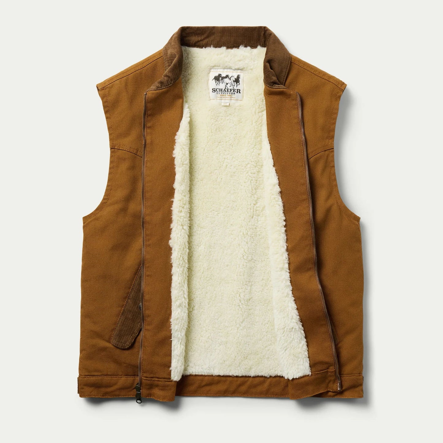 Canvas Vest with Sherpa Lining