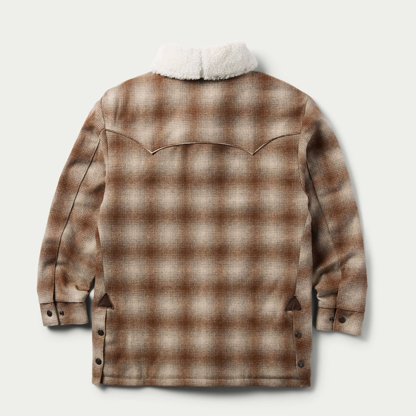 Wool Coat With Shearling Collar