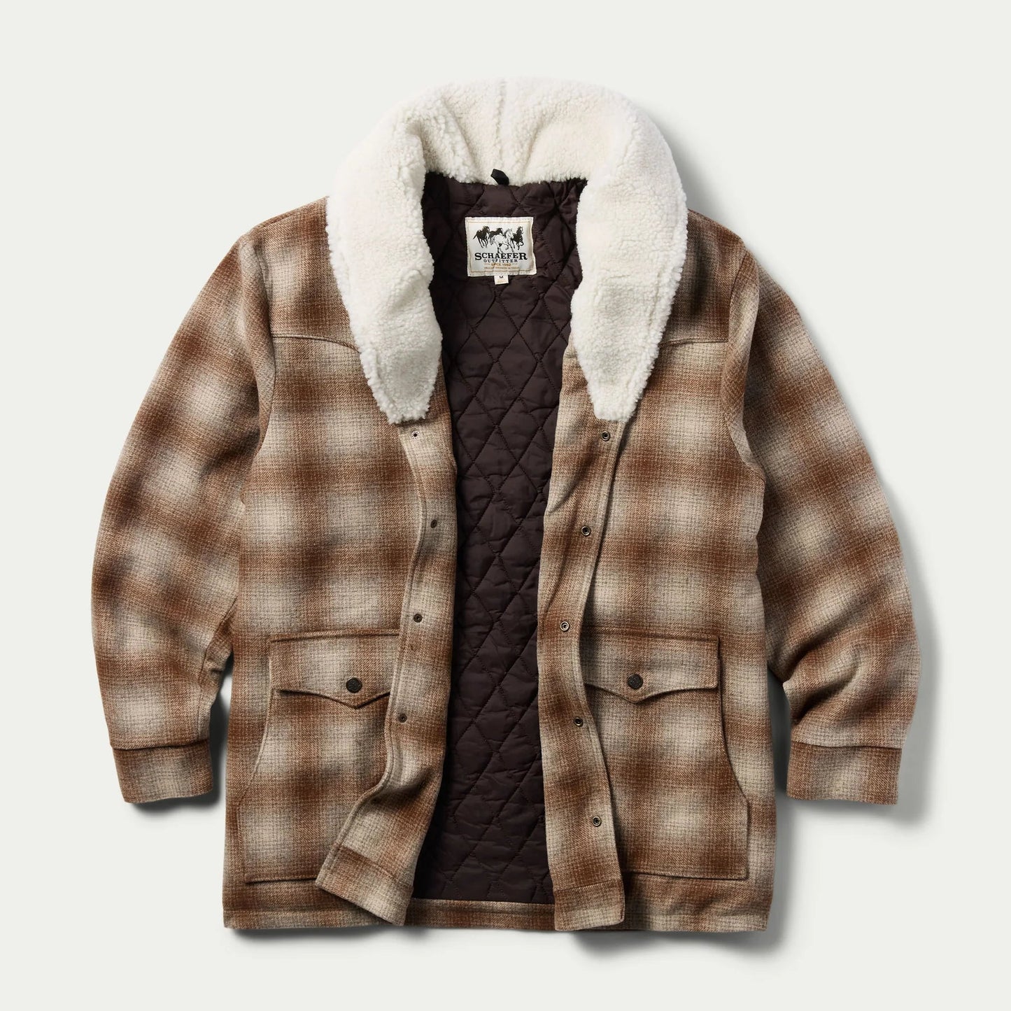 Wool Coat With Shearling Collar