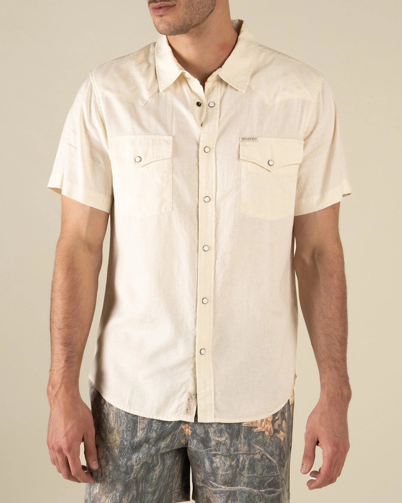 The Wyatt Pearl Snap - Bone