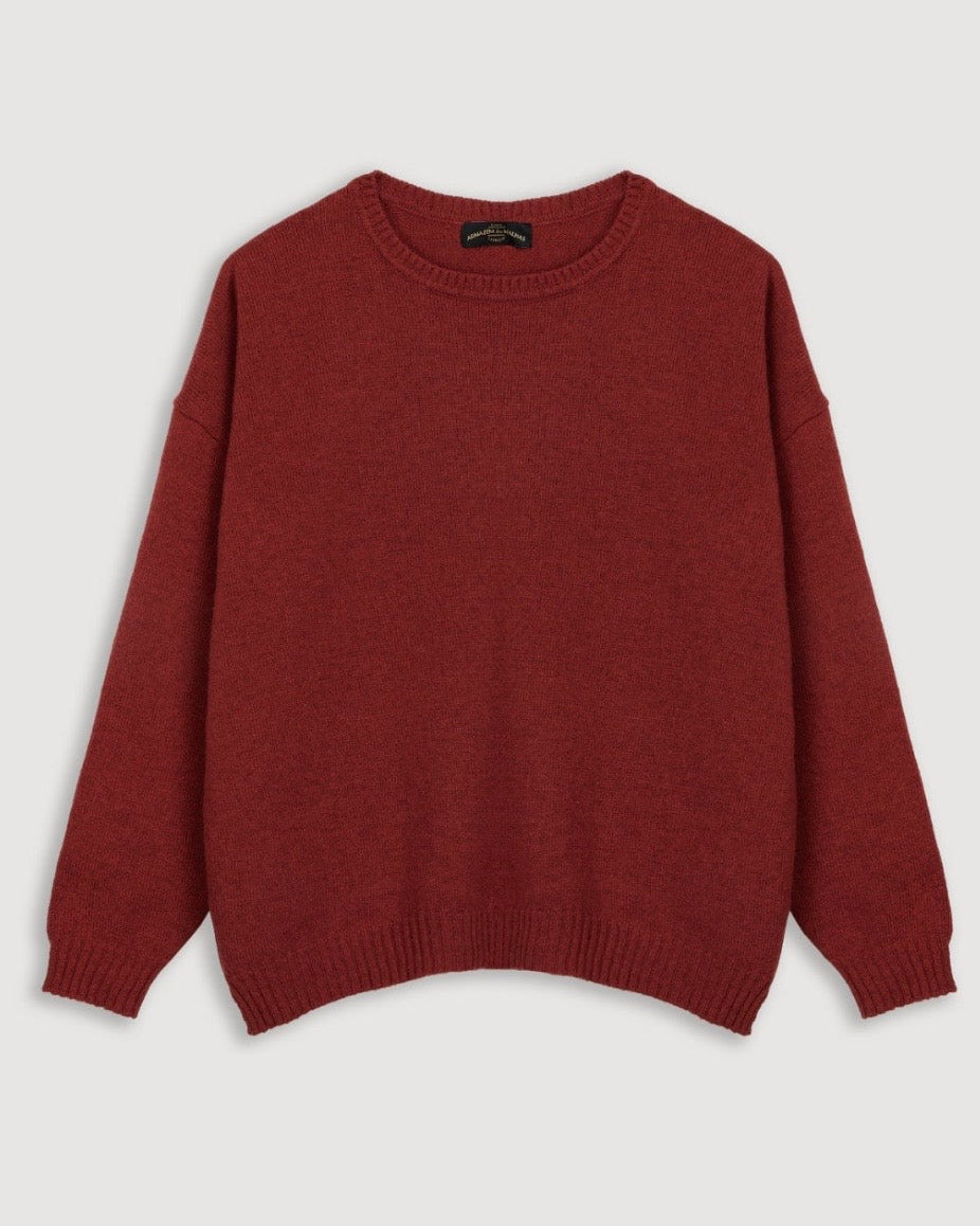 Lambswool Oversized Sweater - Red
