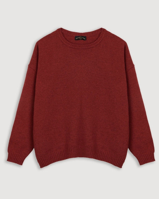 Lambswool Oversized Sweater - Red