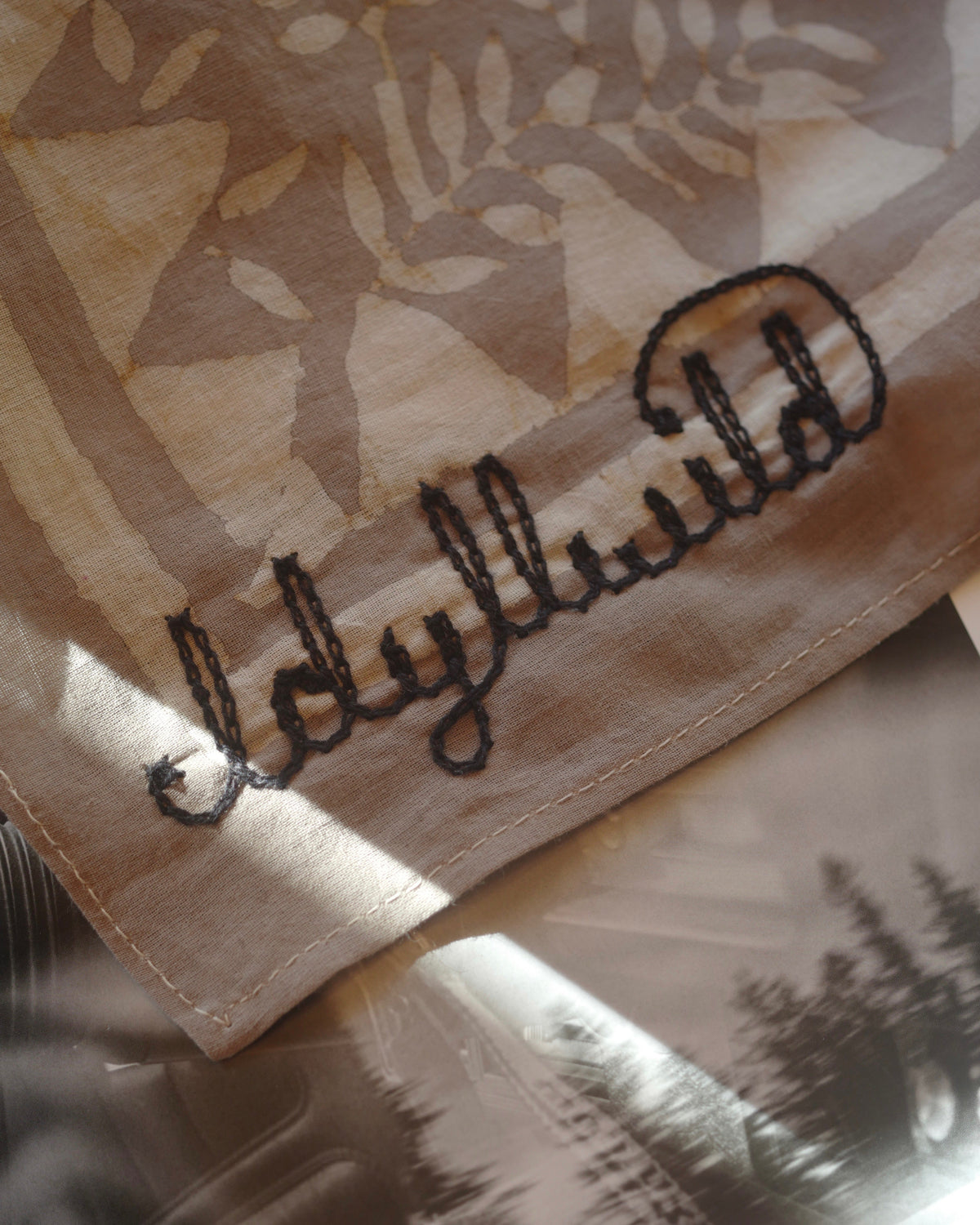 Chainstitch Block Printed Bandana
