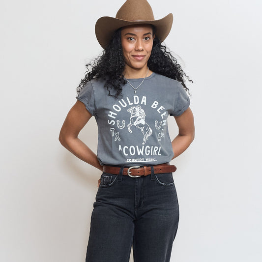 Shoulda Been a Cowgirl - Stonewash Grey