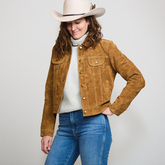 Suede Jean Jacket