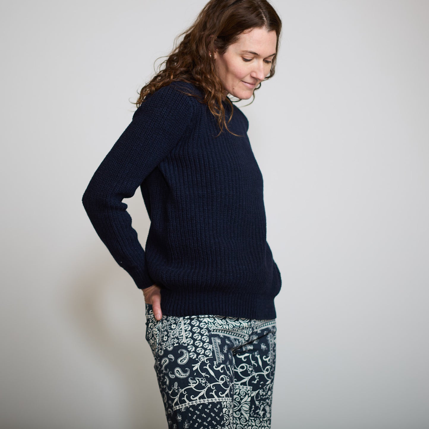 Lambswool Sweater - Navy