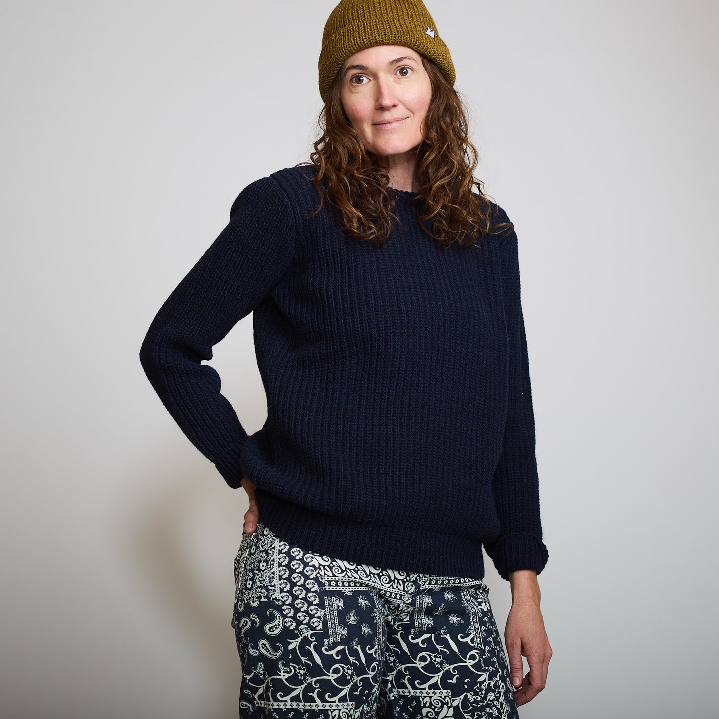 Lambswool Sweater - Navy