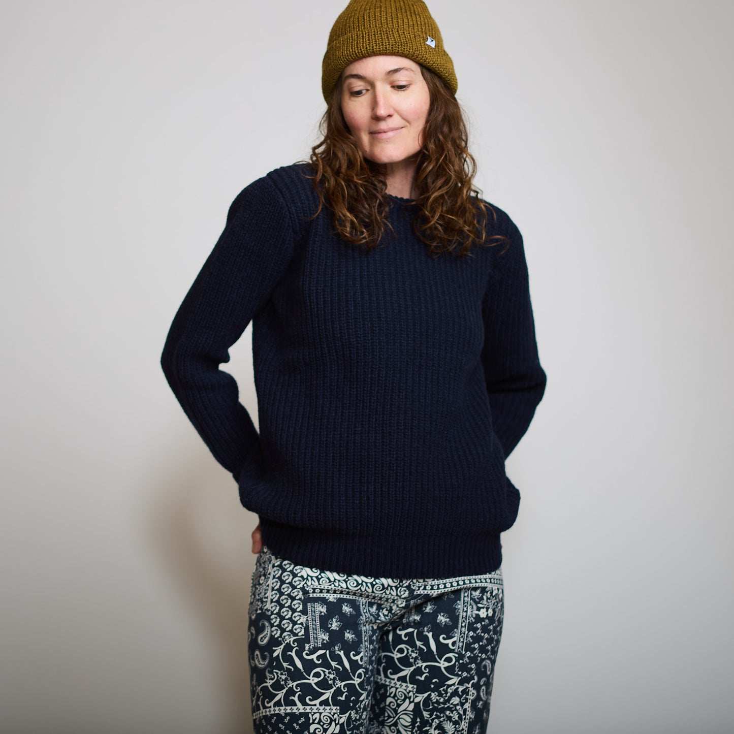Lambswool Sweater - Navy