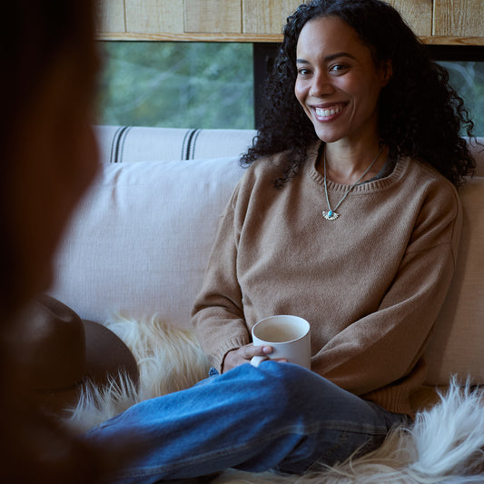 Lambswool Oversized Sweater - Camel