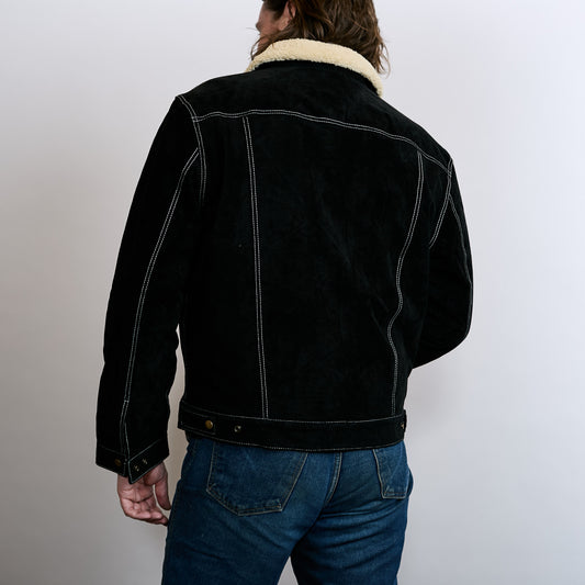 Knit Inset Suede Jacket