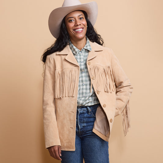 Suede Fringe Jacket