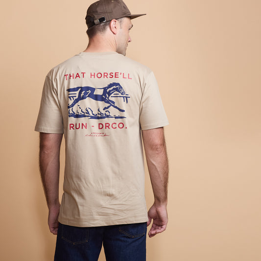 That Horse’ll Run Tee - Khaki