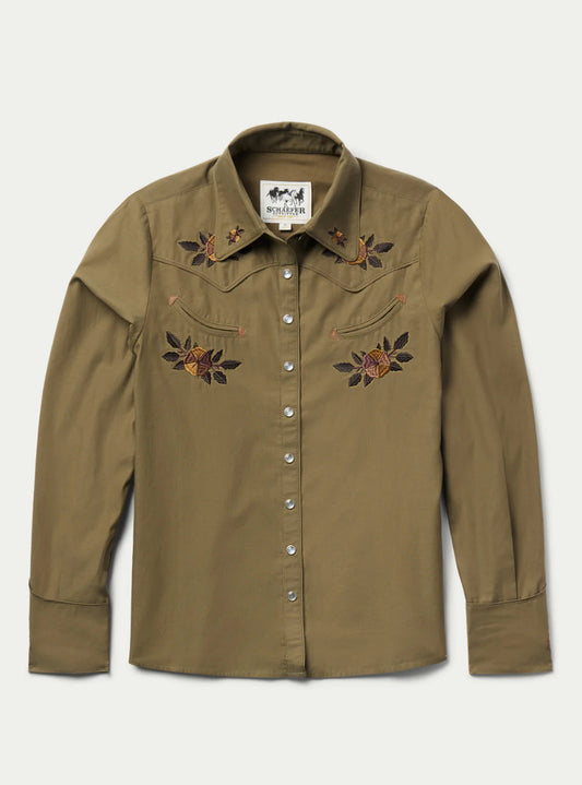 Embroidered Pearl Snap Shirt