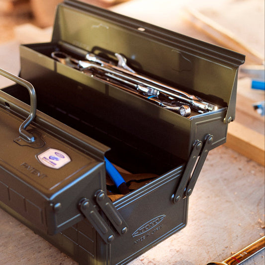 Steel Cantilever Tool Box - Olive