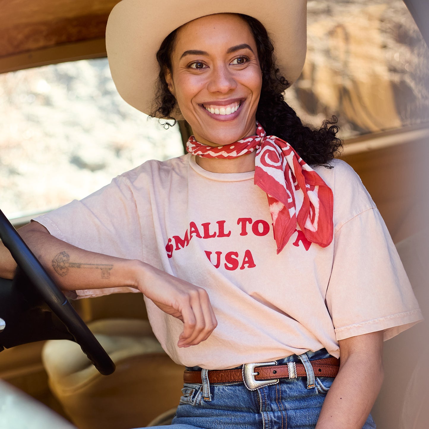 Small Town USA Crop Tee