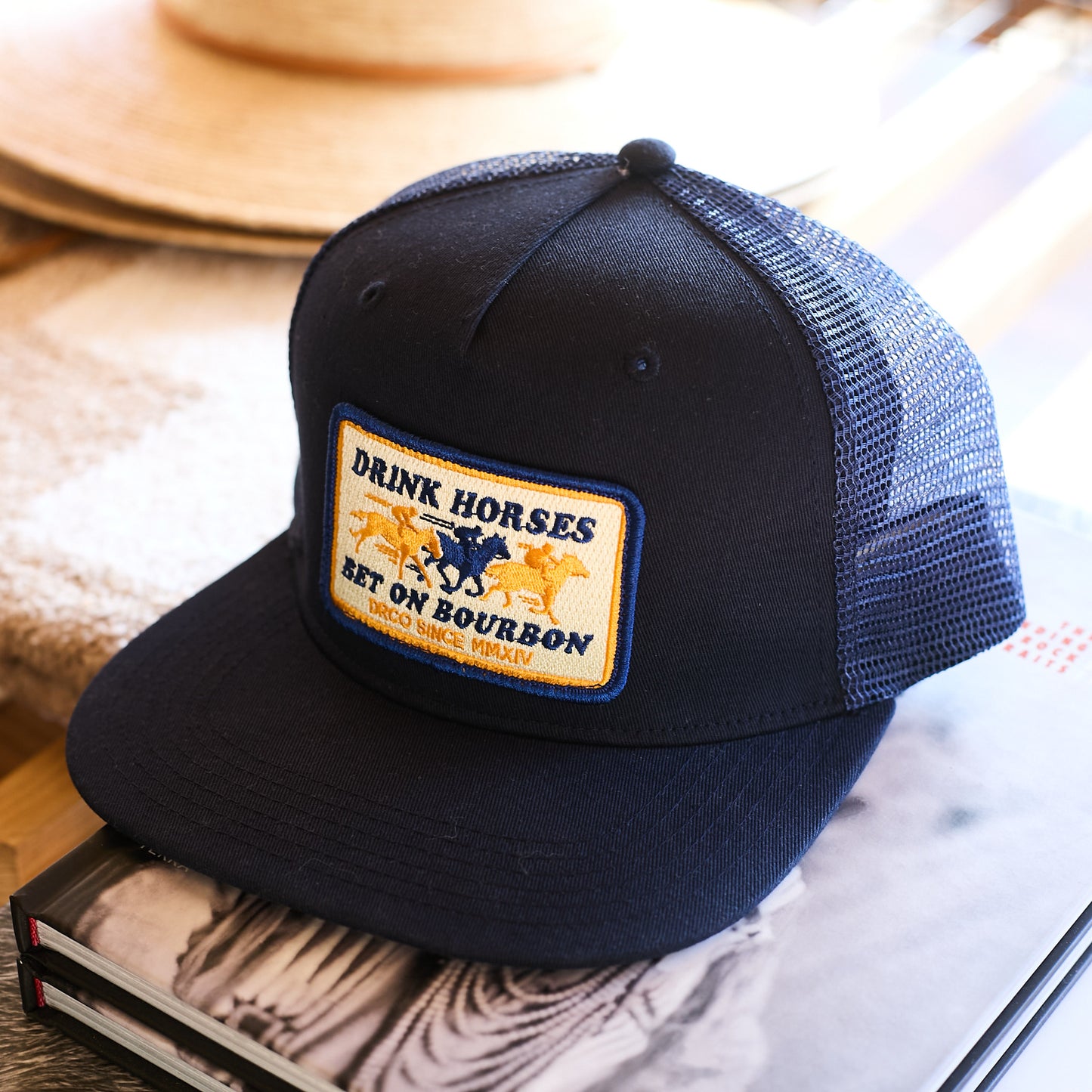Drink Horses, Bet on Bourbon Trucker Cap