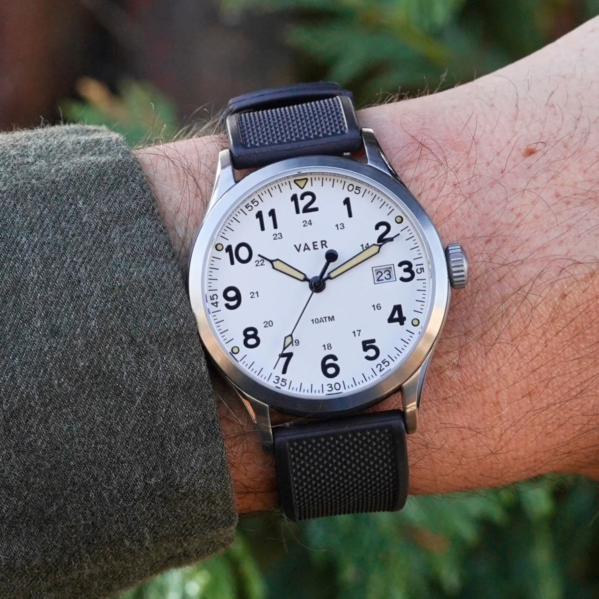 VAER Watch S3 Calendar Field White - 36mm Quartz