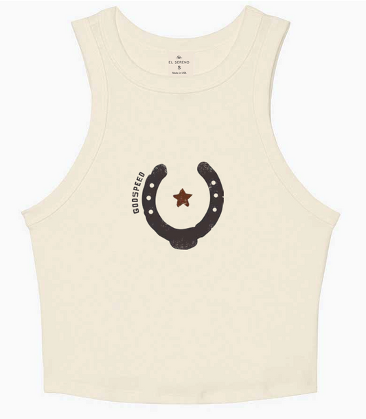 Ribbed Godspeed Cotton Tank Top