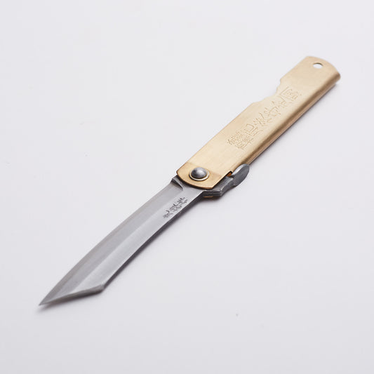 Brass Higonokami Folding Knife