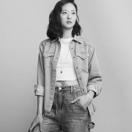 Western Denim Pearl Snap Shirt