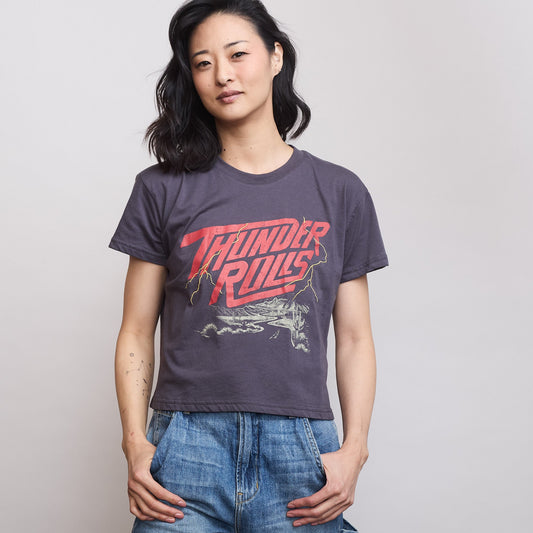 Thunder Rolls Crop Tee