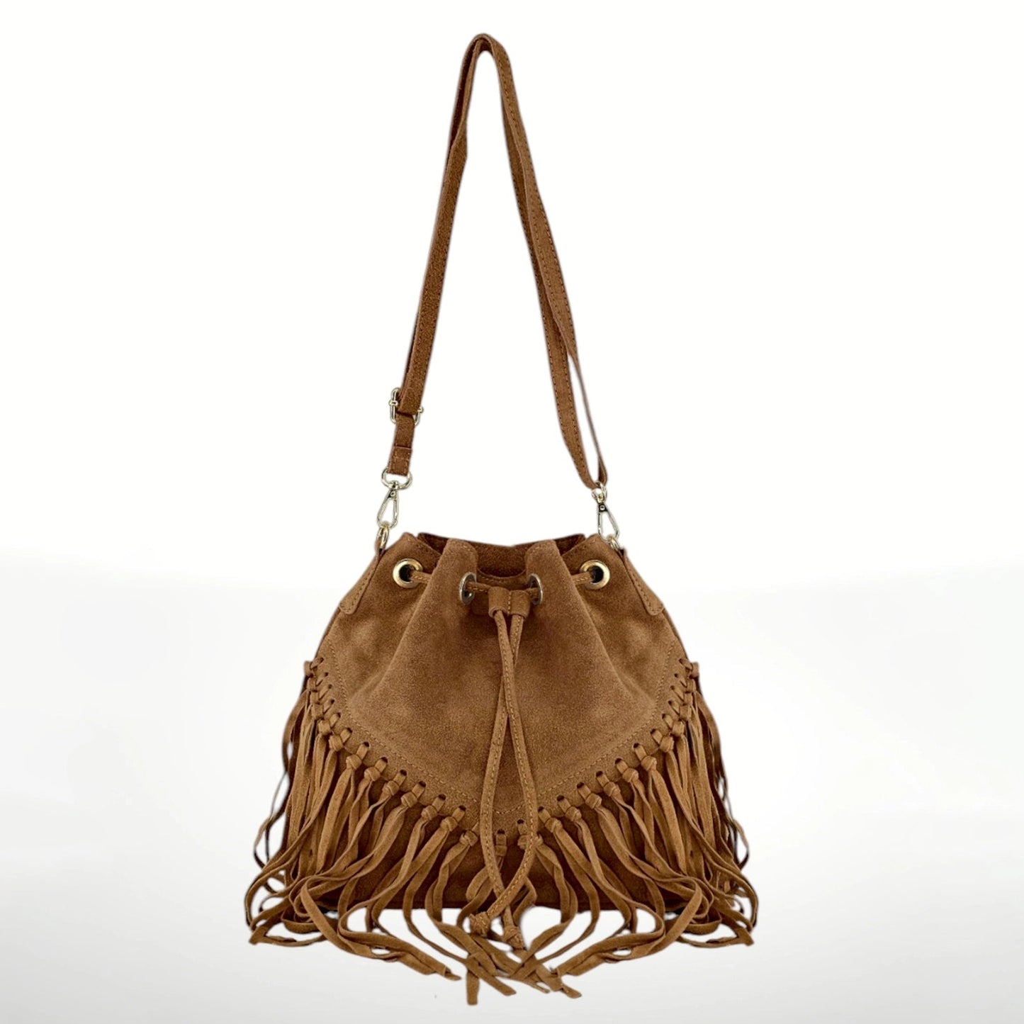 Manuela Fringe Suede Bag