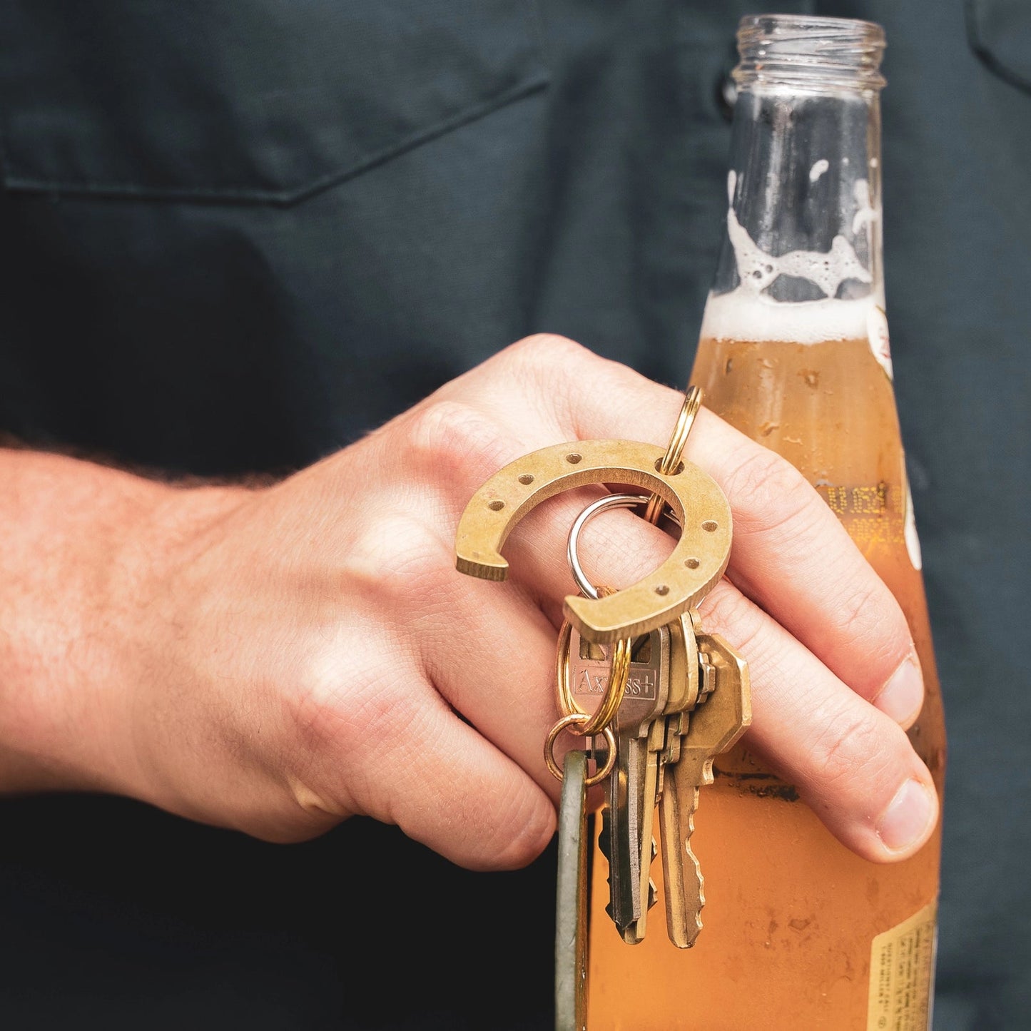 Lucky Horseshoe Bottle-Opener Keychain