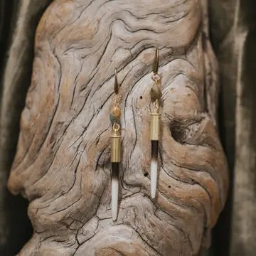 Quill Earrings With Turquoise