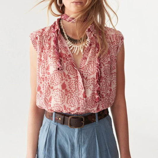 Lea Blouse - Pink Martini