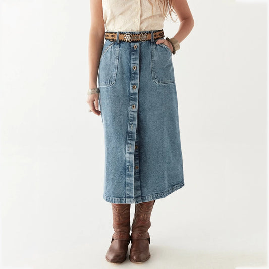 Parton Skirt - Western Blue